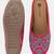 Pairs4u women's pink embroidered canvas punjabi jutti - ethnic slip-on flats with comfortable pvc sole