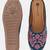 Pairs4u women's ethnic jutti in rama - embroidered canvas slip-on flats with stylised toe & comfortable pvc sole