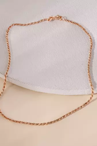 Touch925 classic rolo silver anklet