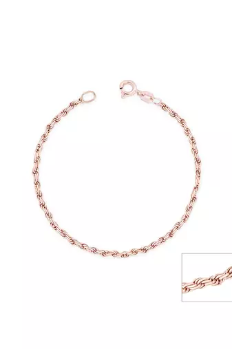 Touch925 classic rolo silver anklet