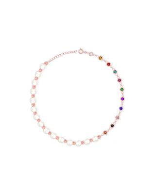 Touch925 harmony pearl & stone anklet 3