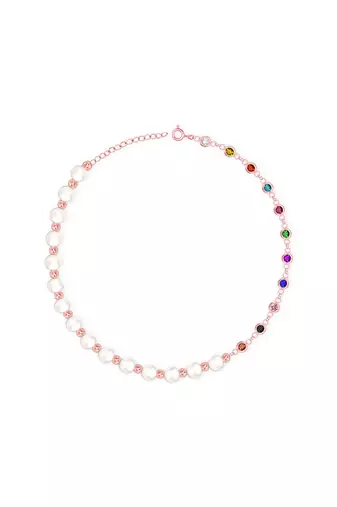 Touch925 harmony pearl & stone anklet