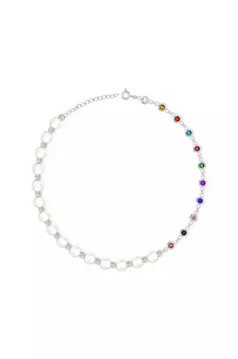 Touch925 harmony pearl & stone anklet