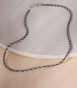 Touch925 twisted enamel silver anklet