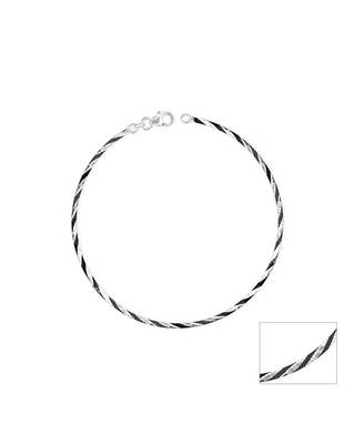 Touch925 twisted enamel silver anklet 3