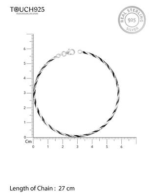 Touch925 twisted enamel silver anklet 4