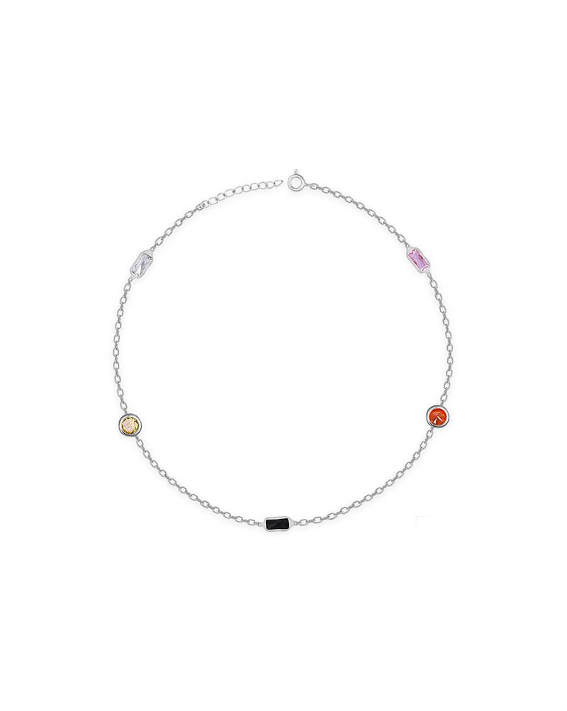 Touch925 shimmer bead anklet