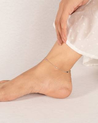 Touch925 shimmer bead anklet 3