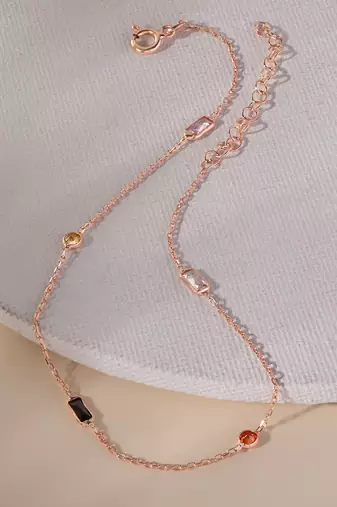 Touch925 shimmer bead anklet