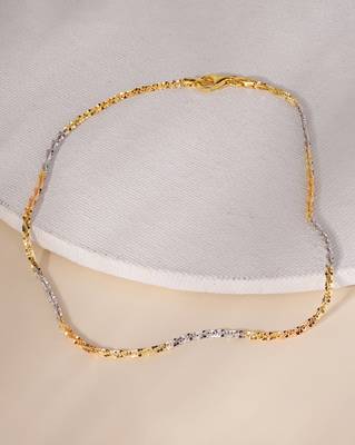 Touch925 triple shade fancy silver anklet 1