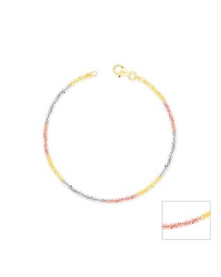 Touch925 triple shade fancy silver anklet 2