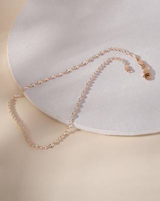 Touch925 elegant twisted silver anklet 1