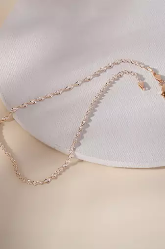Touch925 elegant twisted silver anklet