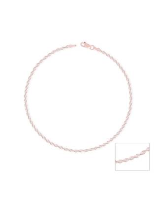 Touch925 elegant twisted silver anklet 2