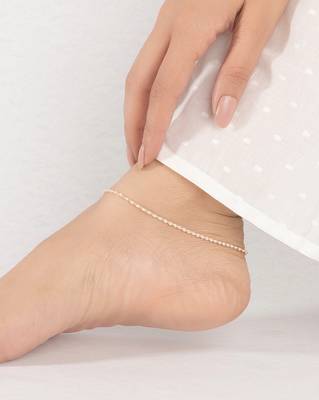 Touch925 elegant twisted silver anklet 3