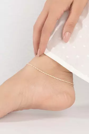 Touch925 elegant twisted silver anklet