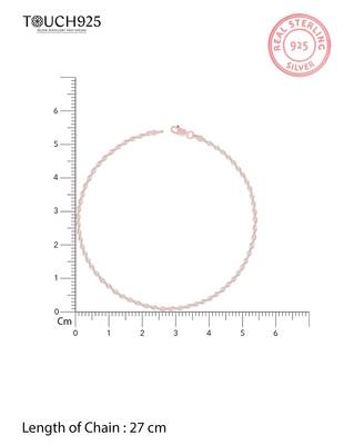 Touch925 elegant twisted silver anklet 4