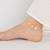 Touch925 flower petal stone anklet