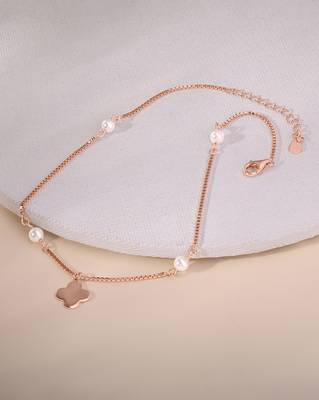 Touch925 pearl charm anklet 1