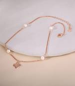Touch925 pearl charm anklet
