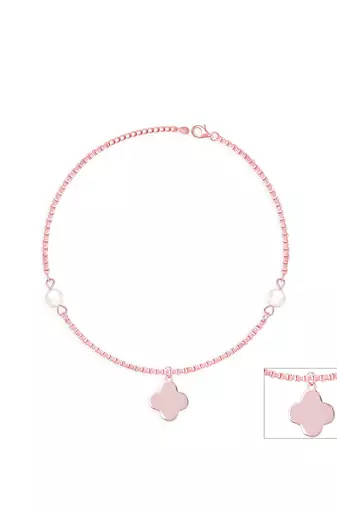 Touch925 pearl charm anklet