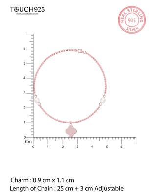 Touch925 pearl charm anklet 4