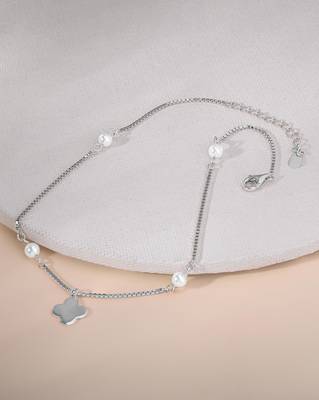 Touch925 pearl charm anklet 1