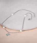 Touch925 pearl charm anklet