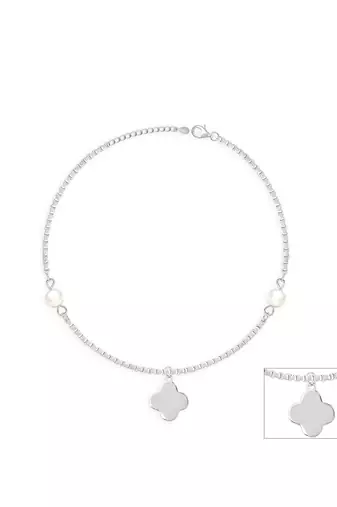 Touch925 pearl charm anklet