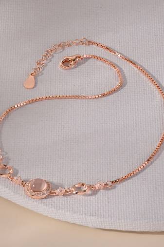 Touch925 round dual circular anklet