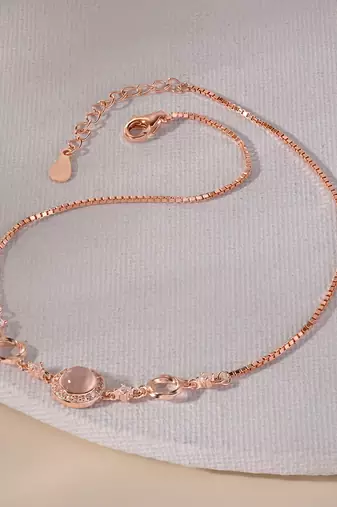 Touch925 round dual circular anklet