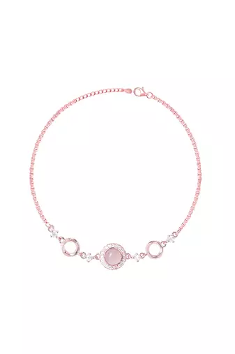Touch925 round dual circular anklet