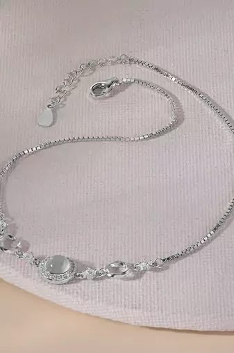 Touch925 round dual circular anklet