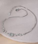 Touch925 round dual circular anklet