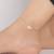 Touch925 stone leaf anklet