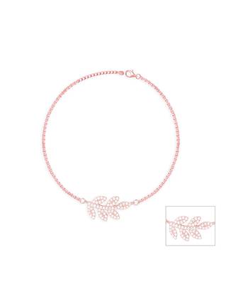 Touch925 stone leaf anklet 3