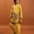 Yellow viscose silk multi thread with sequence embroidered work kurta-jacket & pajama for kids