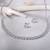 Touch925 classic tennis silver necklace set