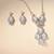 Touch925 pear-fiction necklace set