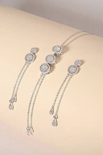 Touch925 circlet symphony silver necklace set