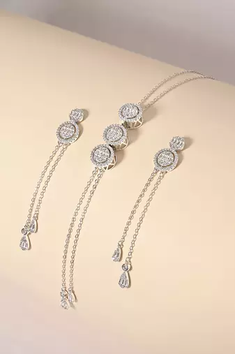 Touch925 circlet symphony silver necklace set