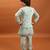 Sky blue viscose silk multi thread with sequence embroidered work kurta-jacket & pajama for kids