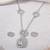 Touch925 elegant geometry necklace set