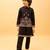 Black viscose silk multi thread with sequence embroidered work kurta-jacket & pajama for kids