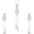 Touch925 graceful heartstrings silver necklace set