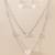 Touch925 double layer pearl necklace set