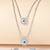 Touch925 double layer evil eye necklace set