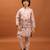 Pink viscose silk multi thread with sequence embroidered work kurta-jacket & pajama for kids