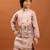 Pink viscose silk multi thread with sequence embroidered work kurta-jacket & pajama for kids