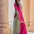 Magenta chinon silk embroidered suit set